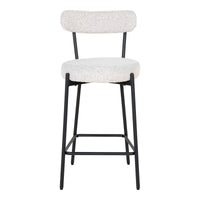 Badalona Counter Chair | White bouclé