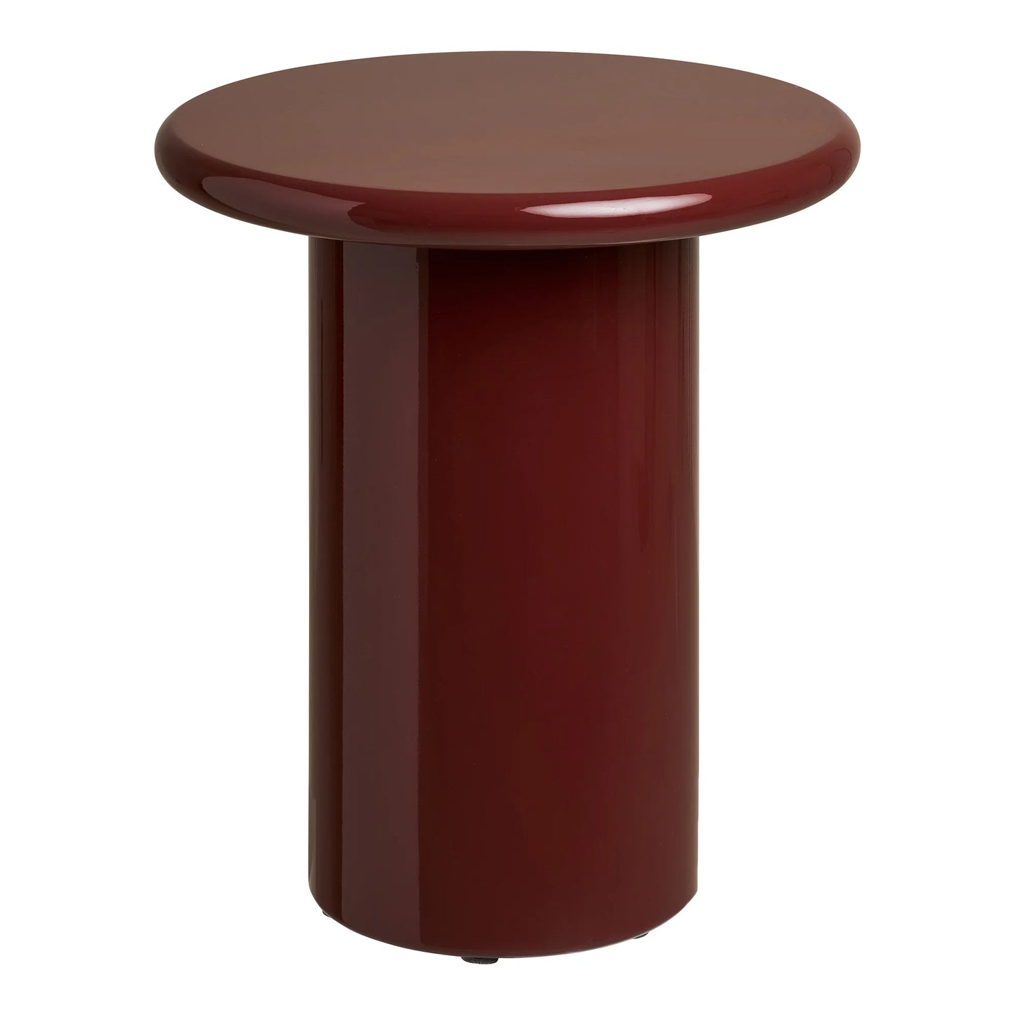 Otago Side Table: Architectural Depth in Bordeaux
