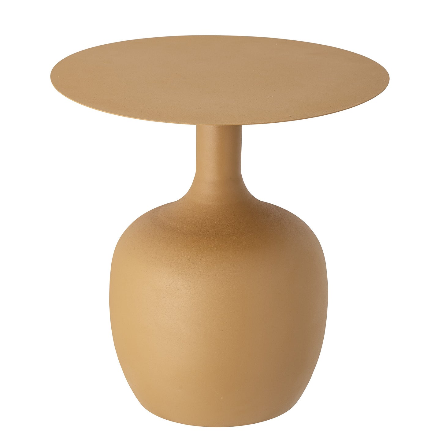 Šoninis staliukas „Amphora“ iš garstyčių spalvos metalo