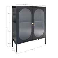 Adelaide Display Cabinet | Rippled Glass Door