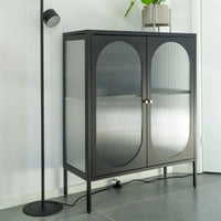 Adelaide Display Cabinet | Rippled Glass Door