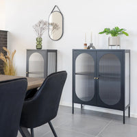 Adelaide Display Cabinet | Rippled Glass Door