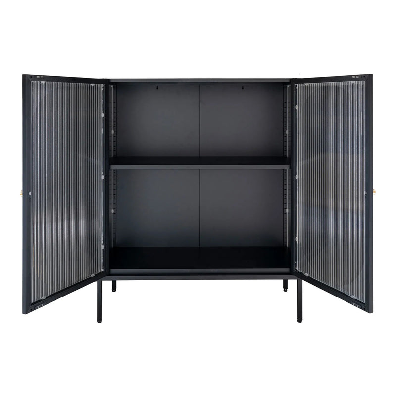 Adelaide Display Cabinet | Rippled Glass Door