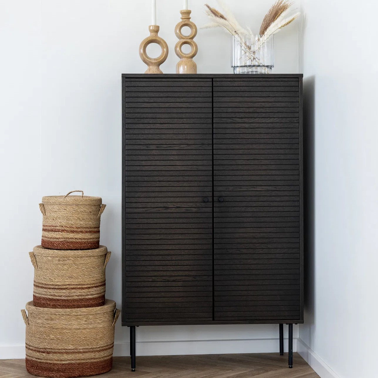 Ąžuolinė aukšta komoda „Kyoto“