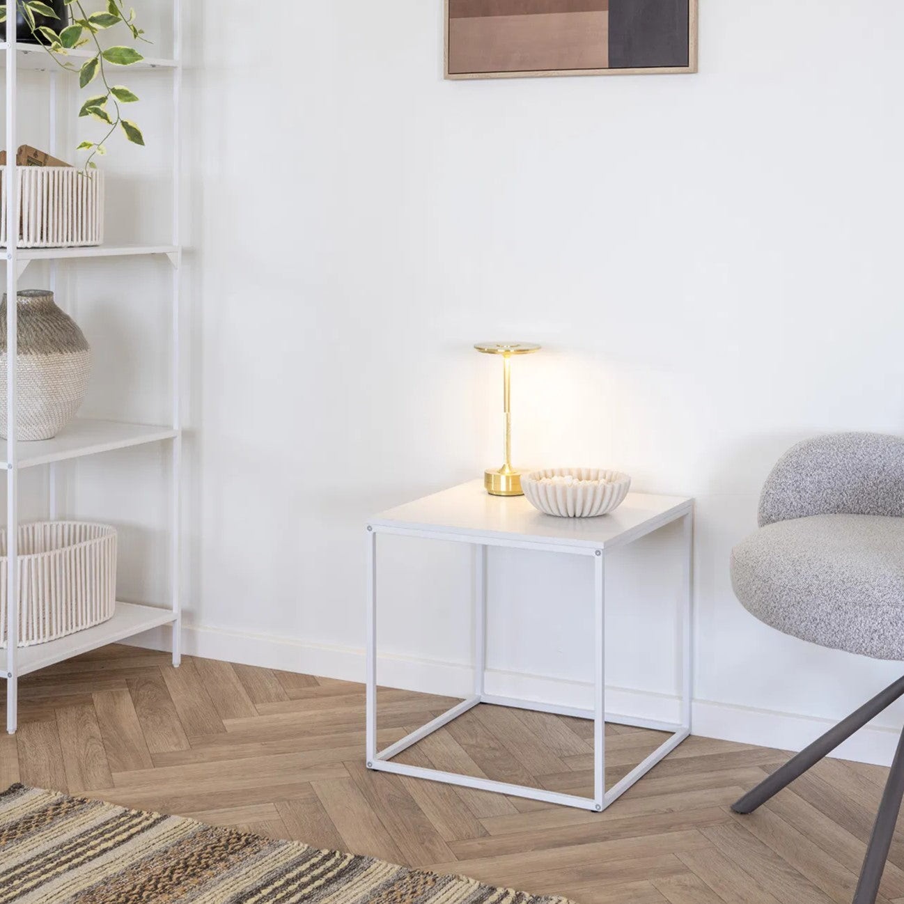 Lyne Portable LED Table Lamp | Brass