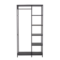 Clothes Rack with 5 Shelves | Black