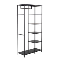 Clothes Rack with 5 Shelves | Black