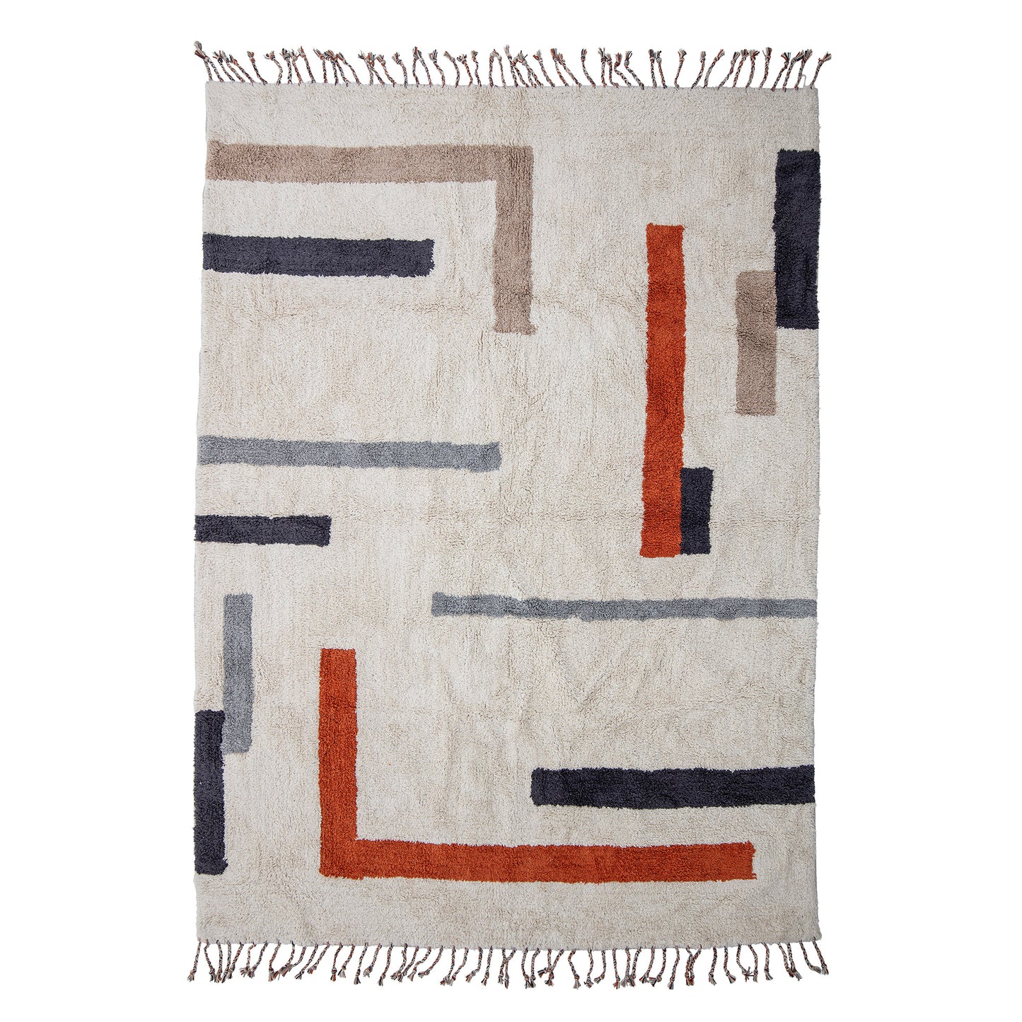Linear Cotton Rug 140 x 200