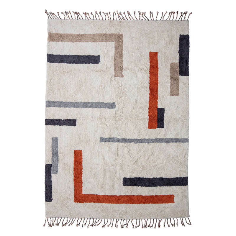 Linear Cotton Rug 140 x 200