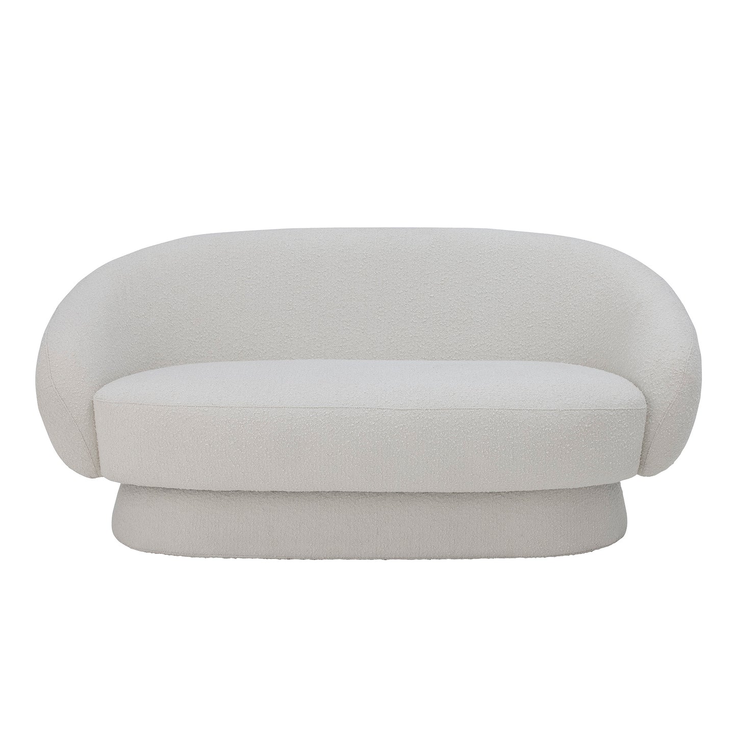 Balta pliušinė sofa „Teddy“