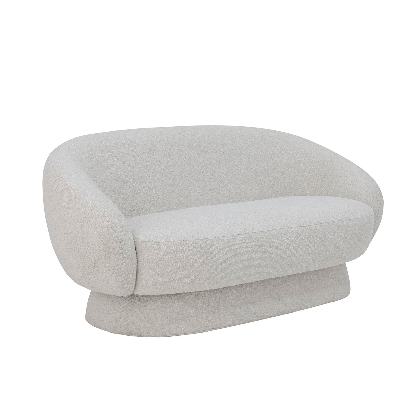 Balta pliušinė sofa „Teddy“