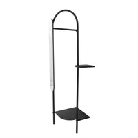 Clothes Rack with Mirror | Black Metal