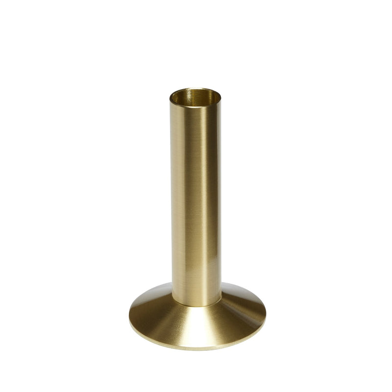 Sleek Candleholder Brass