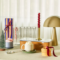 Sleek Candleholder Brass