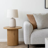 Salvador Lounge Sofa | Light Grey Bouclé | Right