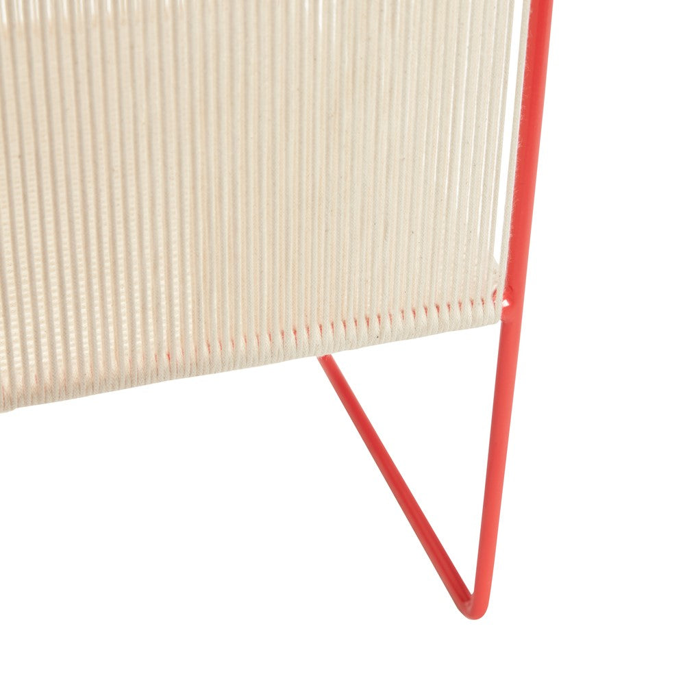 String Magazine Holder Red/White