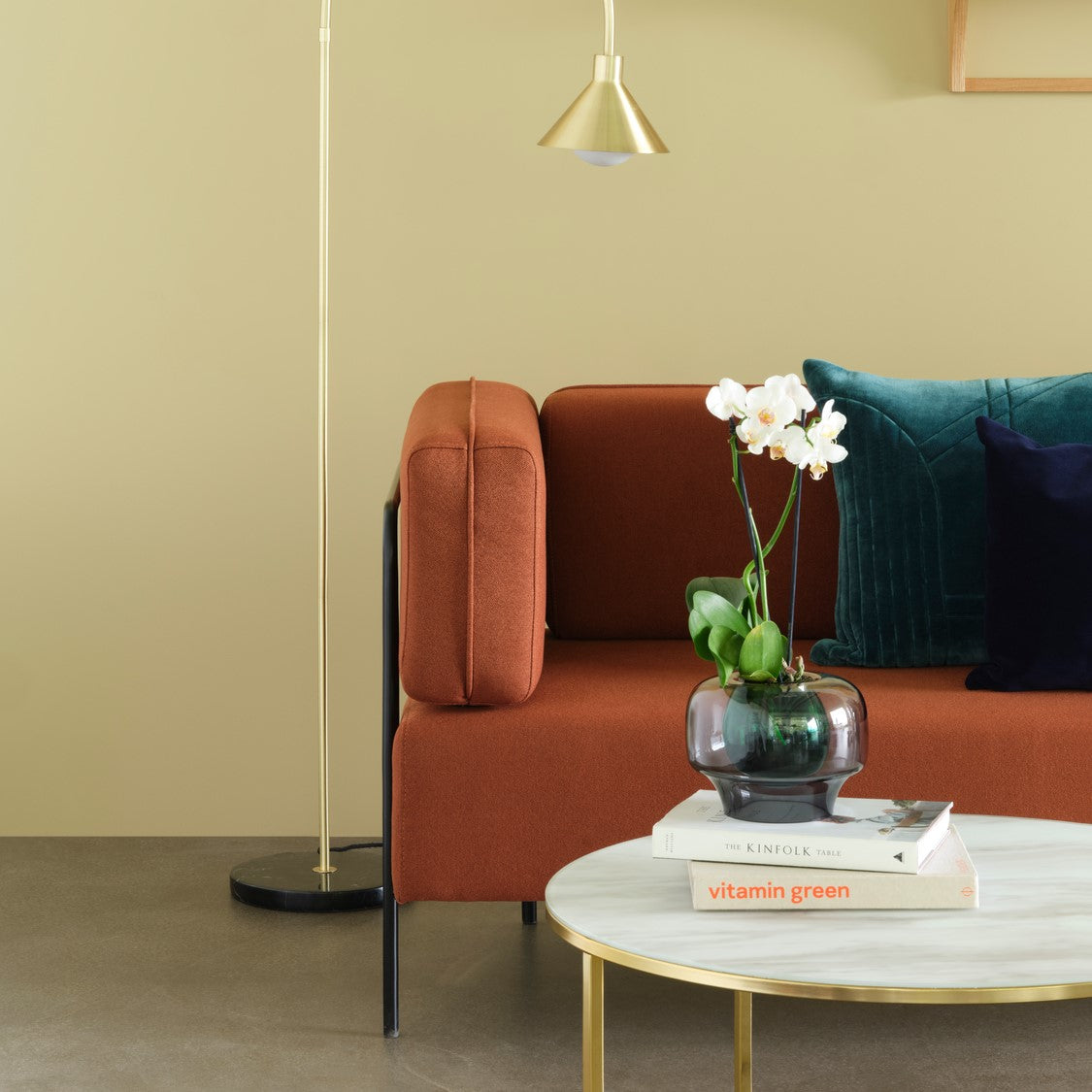 Block Sofa Maroon