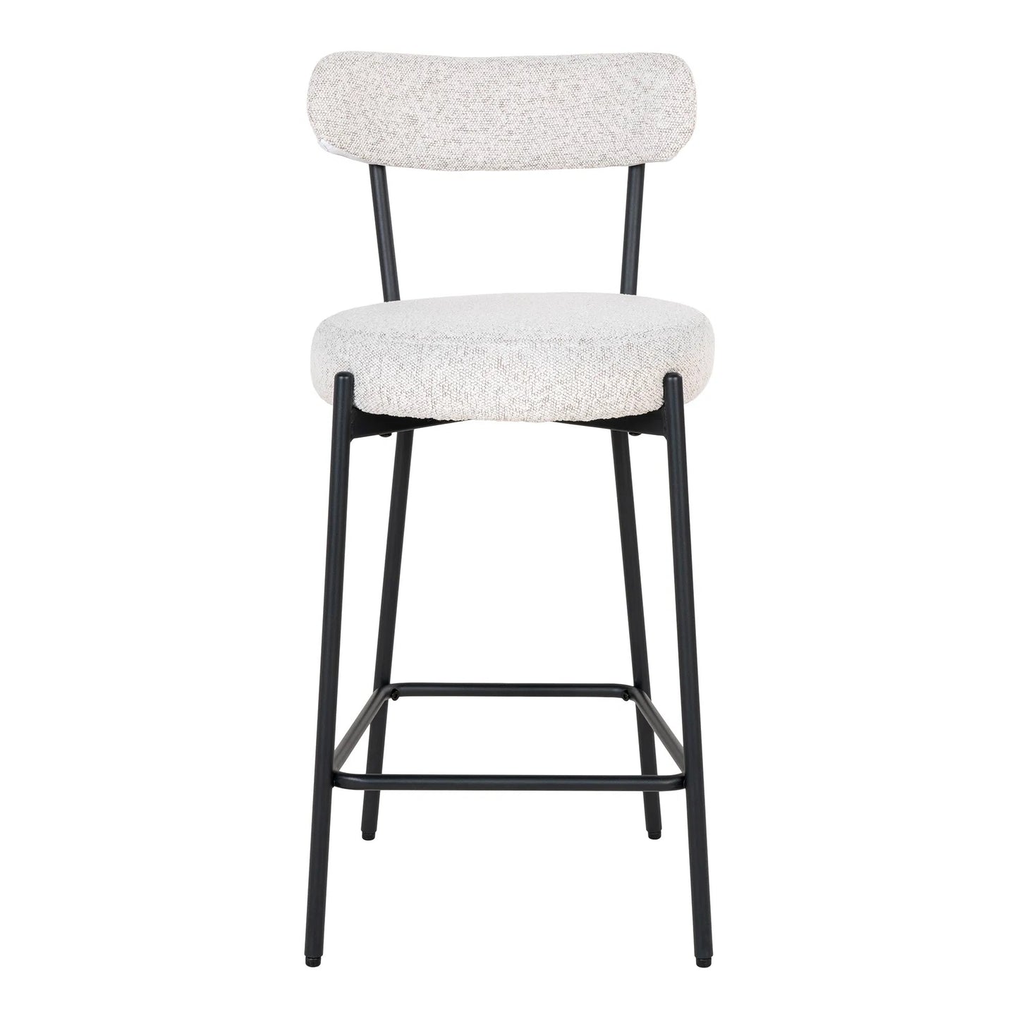 Badalona Counter Chair | White bouclé