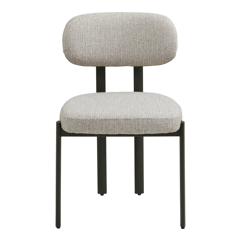 Royan Dining Chair: Minimalist Poise in Monochromatic Grey | Set of 2