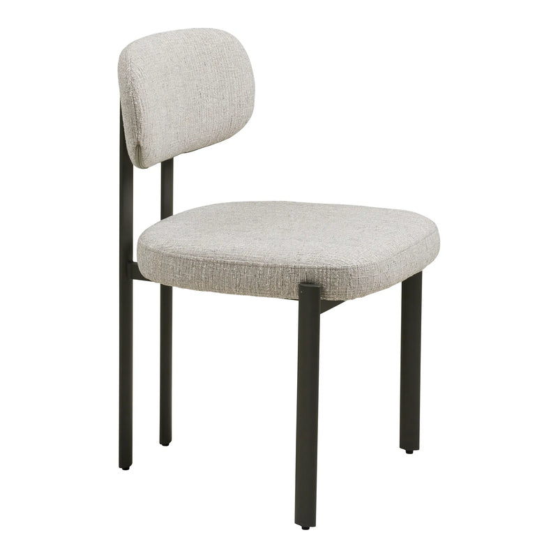 Royan Dining Chair: Minimalist Poise in Monochromatic Grey | Set of 2