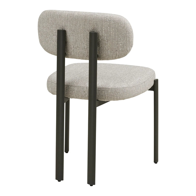 Royan Dining Chair: Minimalist Poise in Monochromatic Grey | Set of 2
