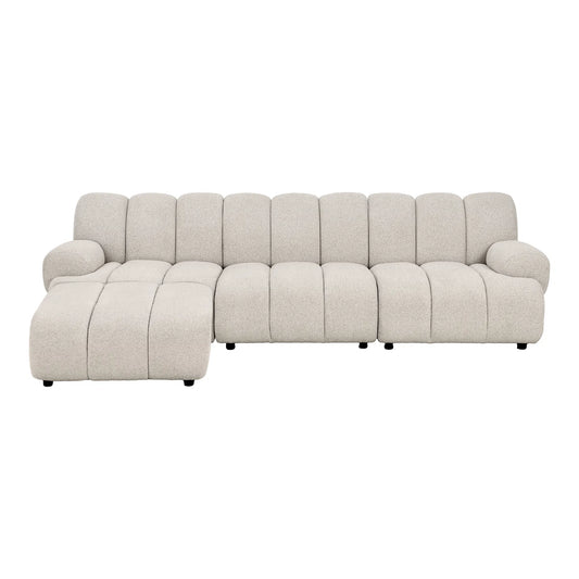 Taza 3.5 Seater Modular Sofa: Adaptive Luxury in Sand