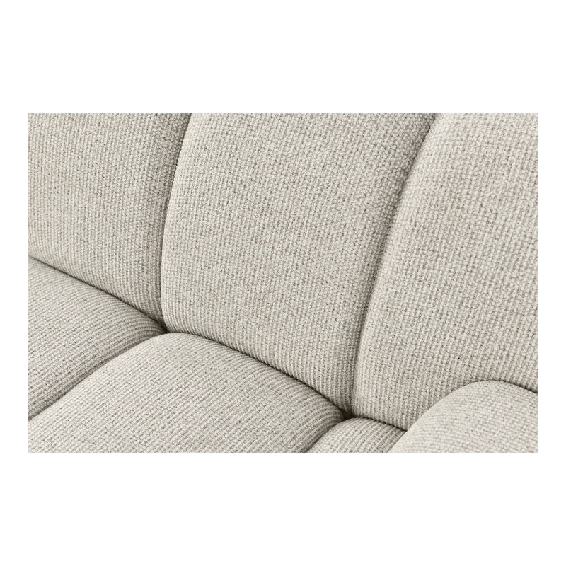 Taza 3.5 Person Modular Sofa: Linear Elegance in Sand
