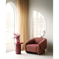 Otago Side Table: Architectural Depth in Bordeaux