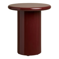 Otago Side Table: Architectural Depth in Bordeaux