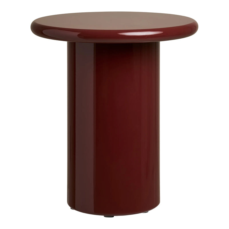 Otago Side Table: Architectural Depth in Bordeaux