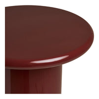 Otago Side Table: Architectural Depth in Bordeaux