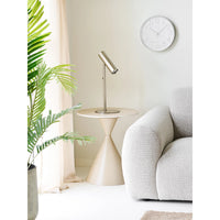 Šoninis staliukas „Annecy“: Keraminė meistrystė ir travertino estetika