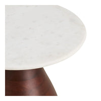 Heide Side Table: An Organic Union of Marble and Mango Wood
