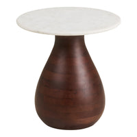 Heide Side Table: An Organic Union of Marble and Mango Wood