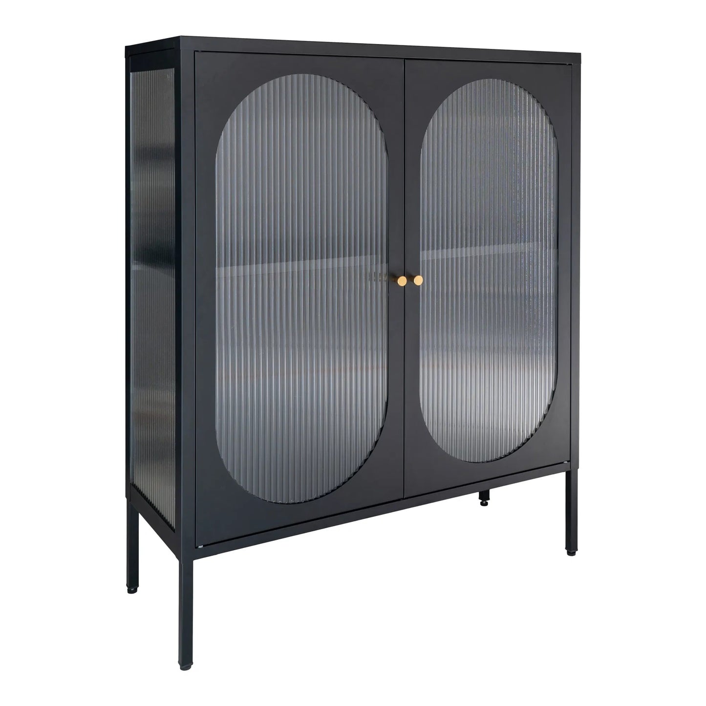 Adelaide Display Cabinet | Rippled Glass Door