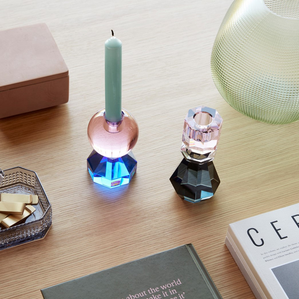Gem Candlestick Pink/Blue