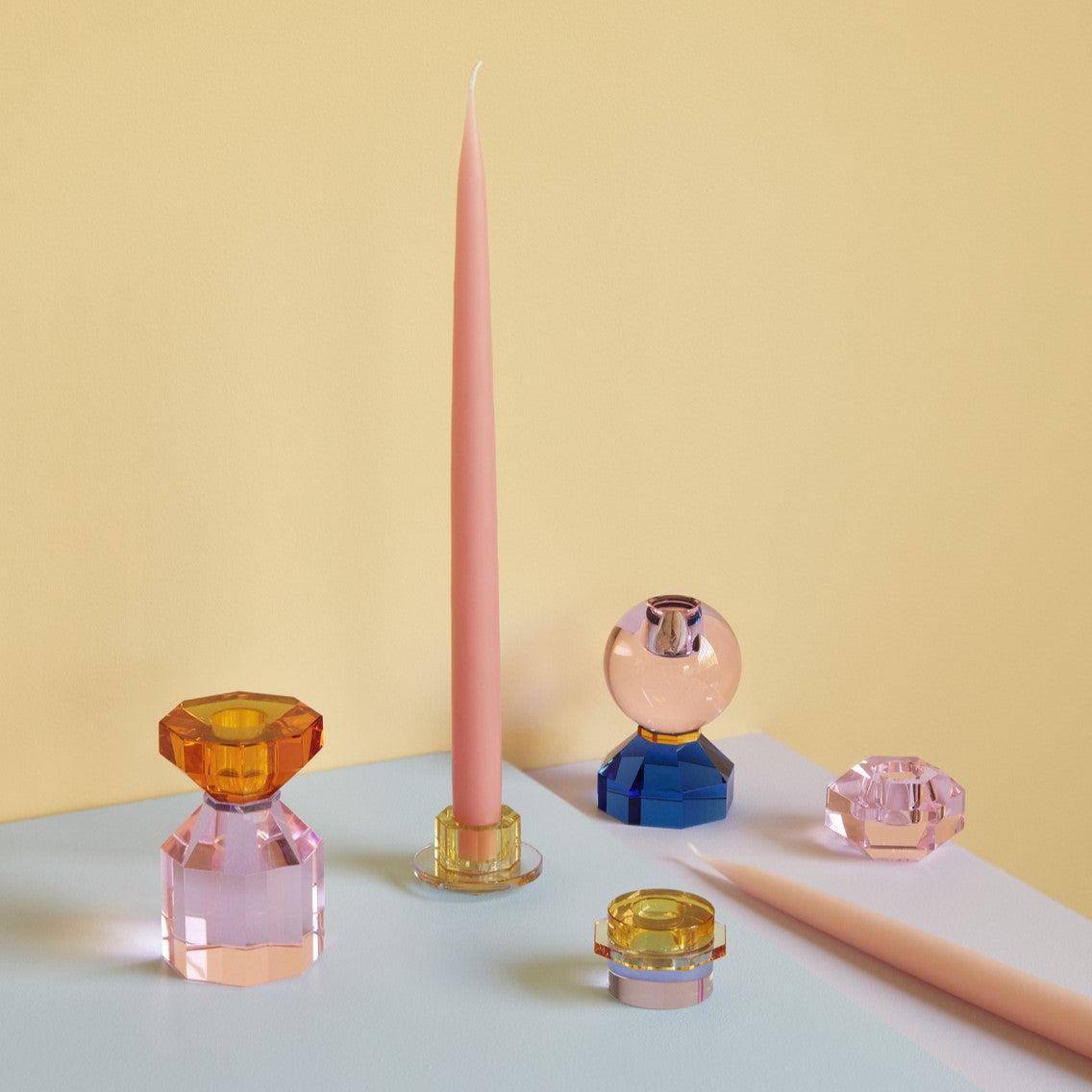 Gem Candlestick Pink/Blue