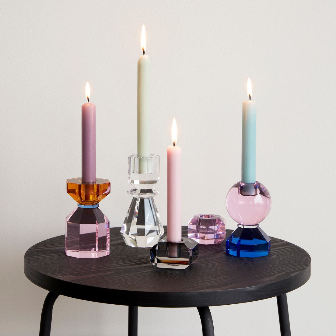 Gem Candlestick Orange/Pink