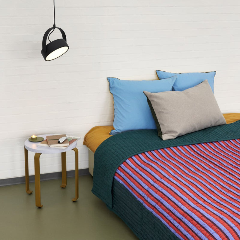 Twist Bedspread Stripe 260×260 Petrol/Multicolour
