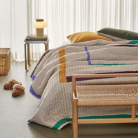 Twist Bedspread Square 260×260 Sand/Multicolour