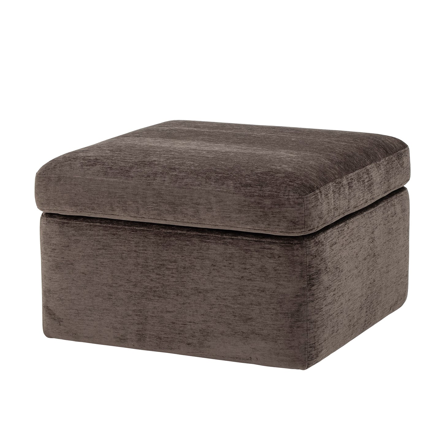 Glossy Brown Pouffe