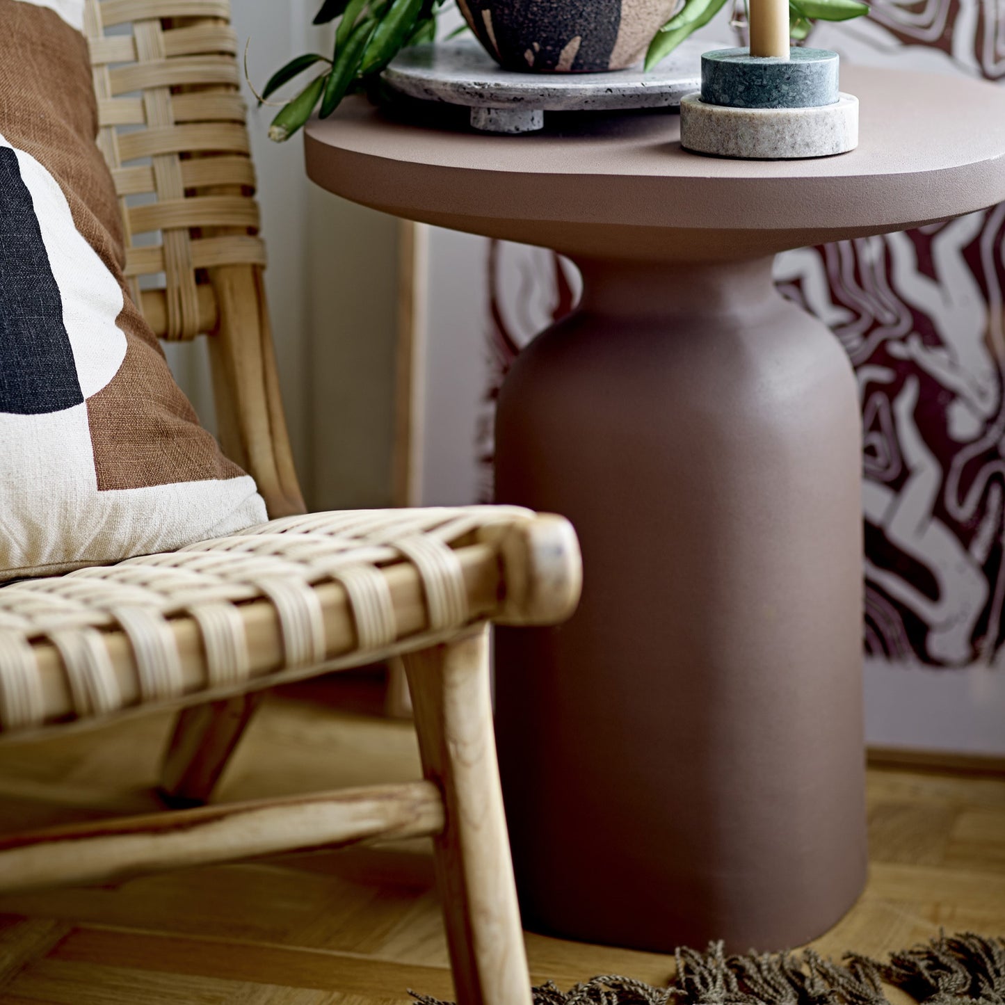 Side Table | Brown Aluminum