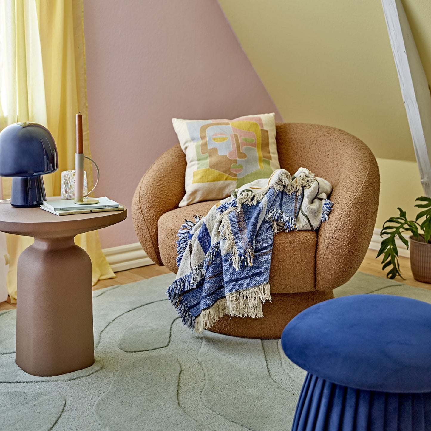Side Table | Brown Aluminum