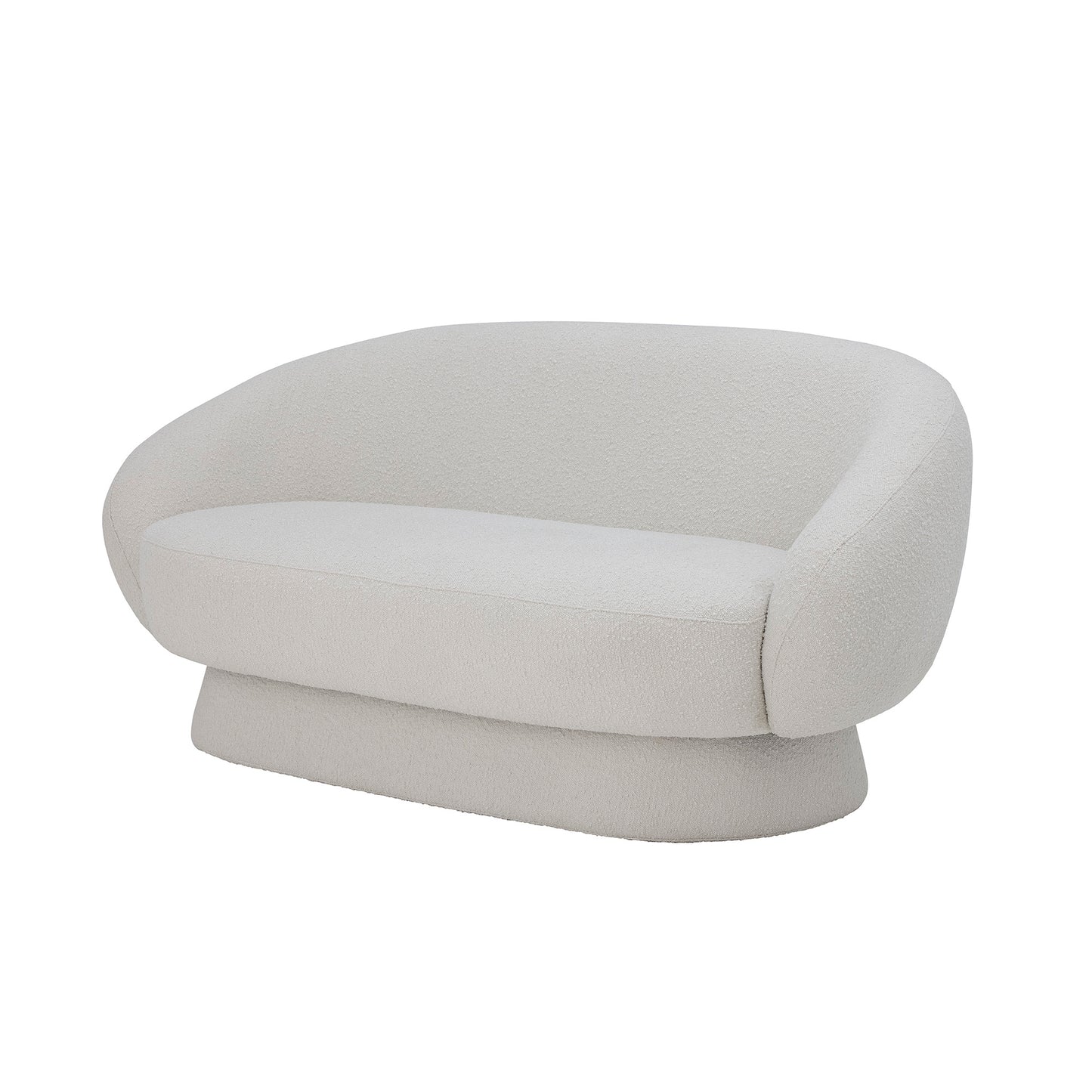 Balta pliušinė sofa „Teddy“