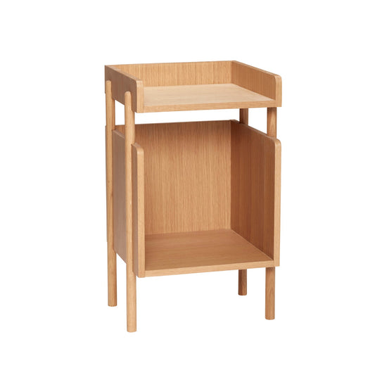 Oak Side Table | Minimalist Open Storage