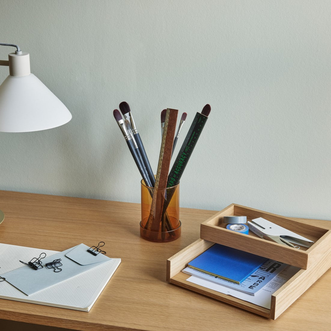Rail Desk Organiser Natural (set of 2)