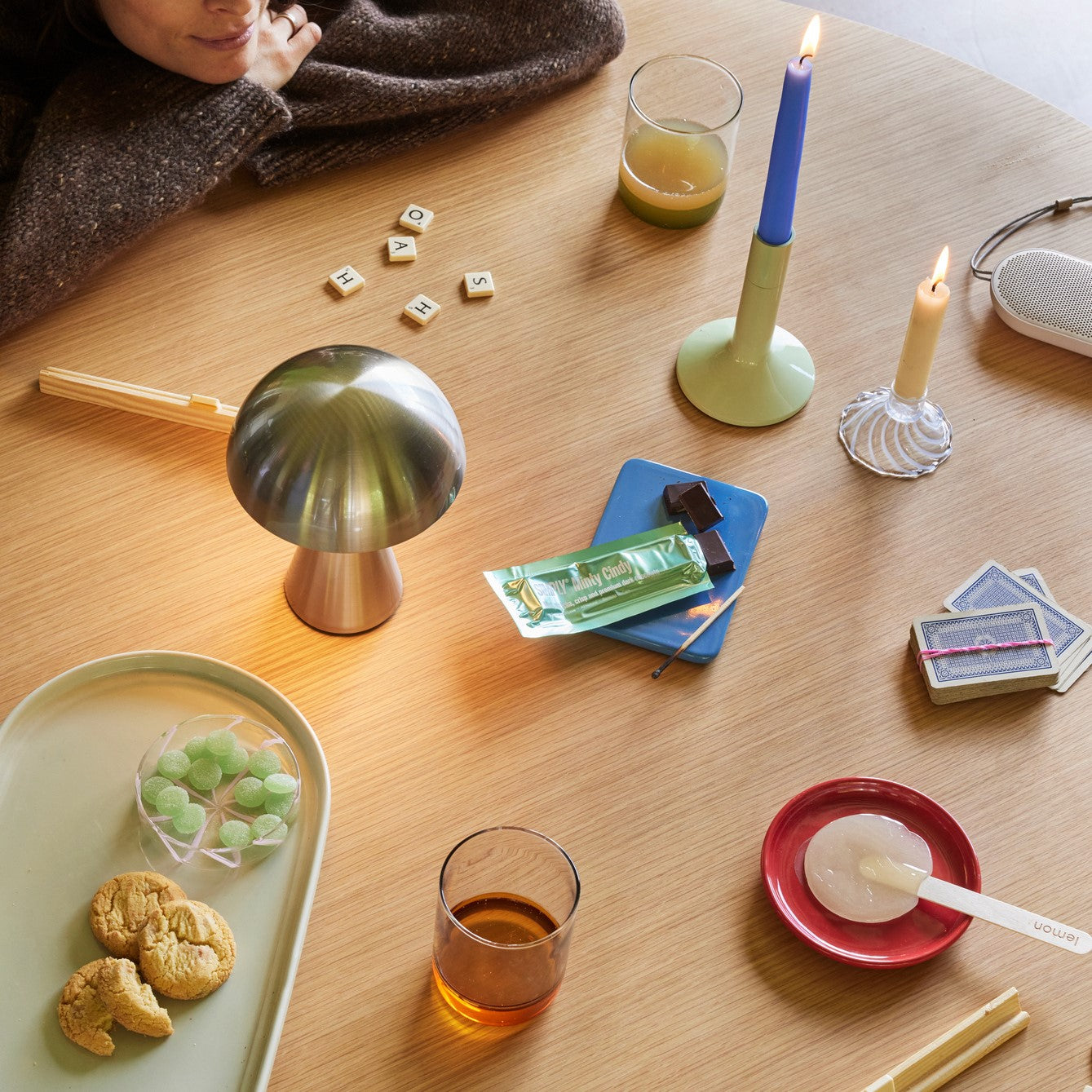 Mush Portable Lamp Nickel