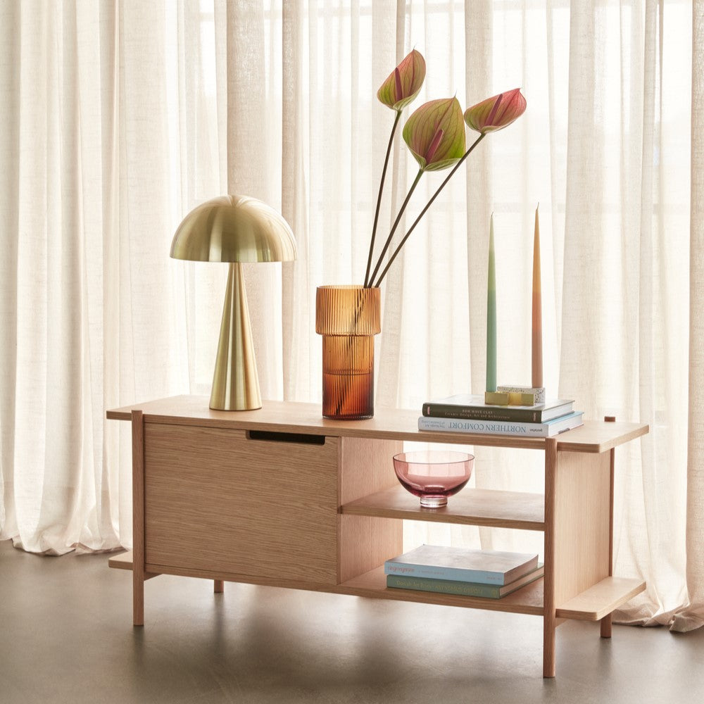 Mush Table Lamp Tall Brass