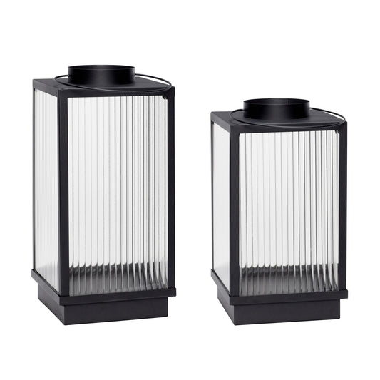 Ripple Lanterns Black (set of 2)