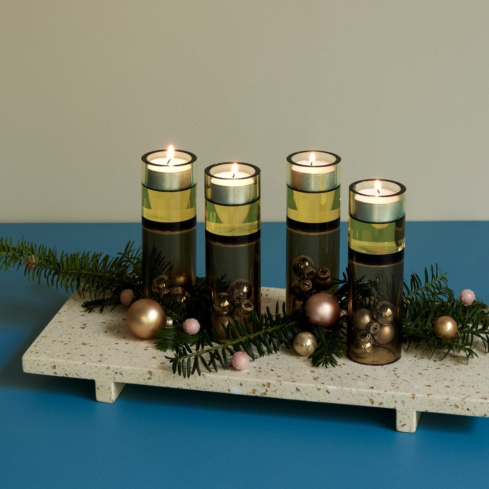 Astro Tealight Holder Brown/Yellow